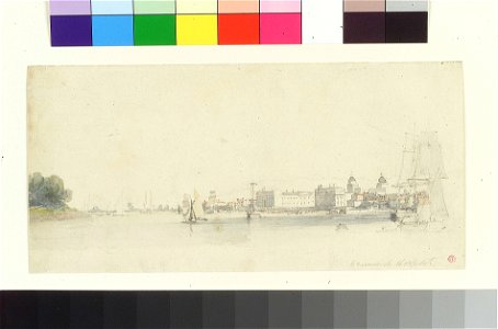View of Greenwich Hospital from off Millwall RMG PU9164
