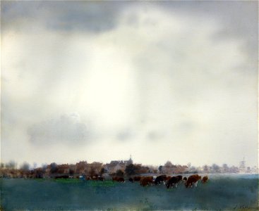 View of Hattem, by Jan Voerman