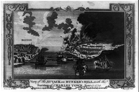 View of the attack on Bunker's Hill, with the burning of Charles Town, June 17, 1775 LCCN2004670002