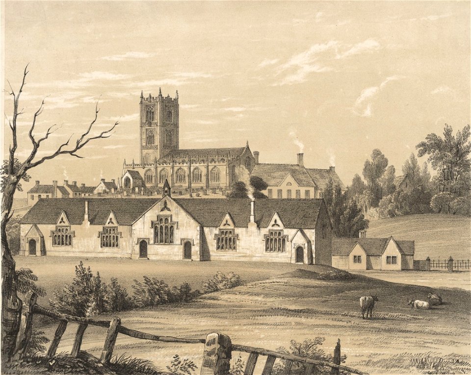 View of Mold Church, and national schools