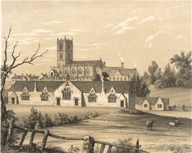 View of Mold Church, and national schools