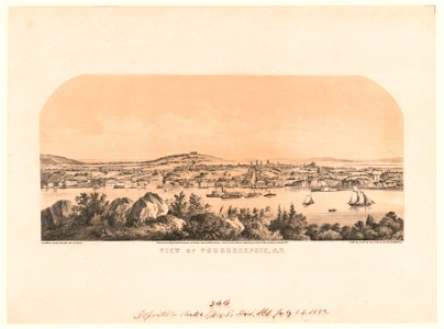 View of Poughkeepsie, N.Y. - Drawn from nature by B. Hess. LCCN93509885