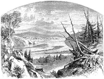 VIEW OF KRASNOYARSK FROM THE OPPOSITE BANK OF THE YENISEI