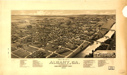 View of the city of Albany, Ga. (the Artesian City) county-seat of Dougherty-County. 1885. LOC 75693188
