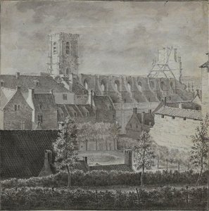 View of the demolition of the Church of the Society of Jesus in Brussels, 1811