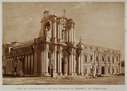 View of the remains of the Temple of Minerva at Syracuse - Wilkins William - 1807