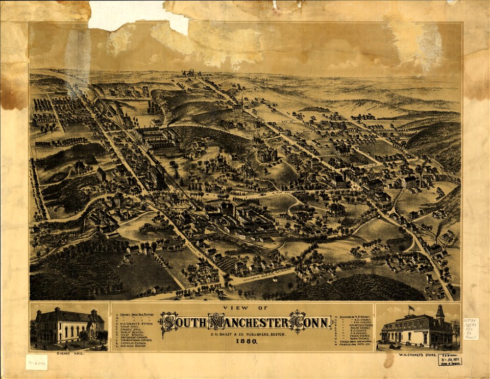 View of South Manchester, Conn. 1880. LOC gm71005342