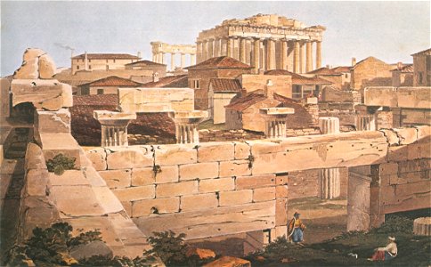 View of the Parthenon from the Propylaea - Edward Dodwell - 1819