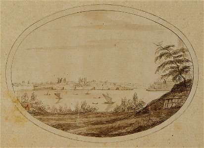 View of Seraglio Point. On the right, the Tower of Galata - Hunglinger Von Yngue Andreas Magnus - 1800
