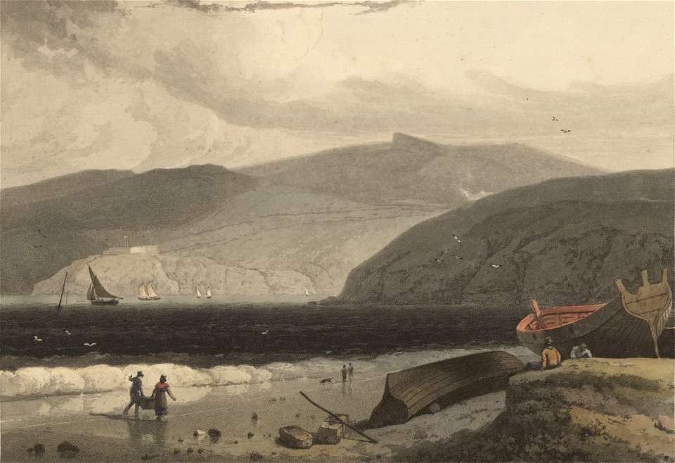 View of the entrance to Fishguard, from Goodwych sands Octr 1st 1814