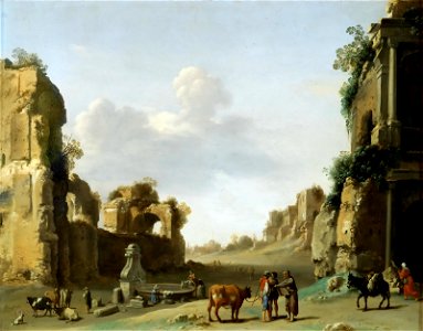 View of the Campo Vaccino 1620 Cornelis van Poelenburch
