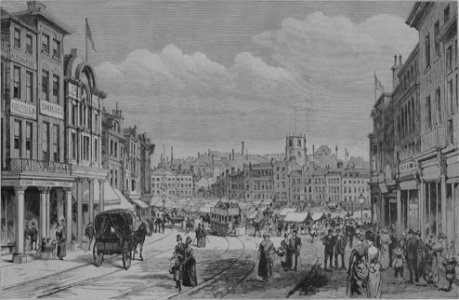 View of Nottingham Market Place