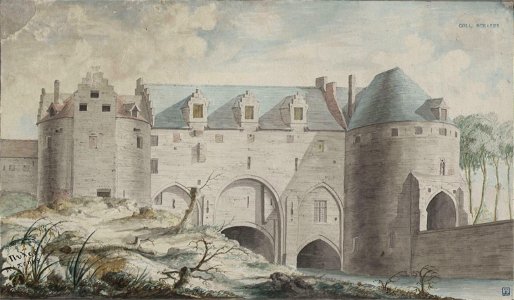 View of the Laeken Gate in Brussels, 1786, 198 x 329 mm