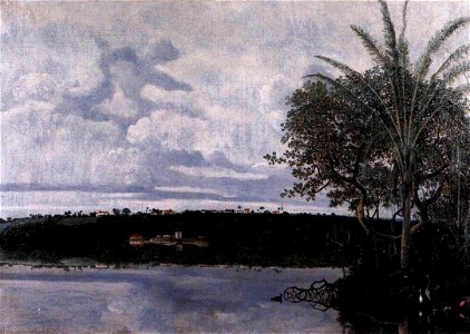 View of Frederiksstad in Paraiba, Brazil 1638 Frans Post. Free illustration for personal and commercial use.