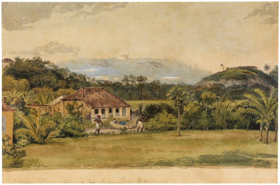View of Organ Mountains from Window at Rio Comprido, da Coleção Brasiliana Iconográfica