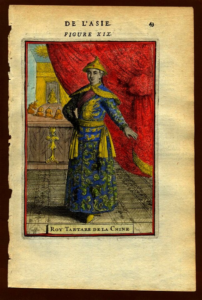 View of the Tartar king of China, 1683