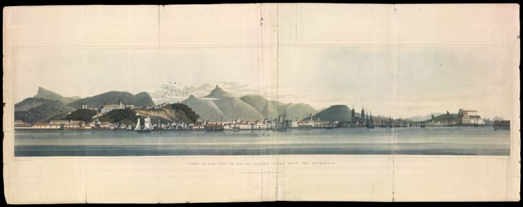 View of the city of Rio de Janeiro taken from the anchorage (1), da Coleção Brasiliana Iconográfica