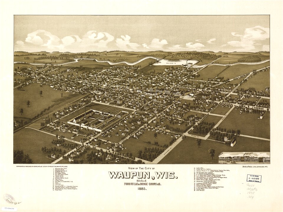 View of the city of Waupun, Wis., situated in Fond du Lac & Dodge Counties. LOC 77694098