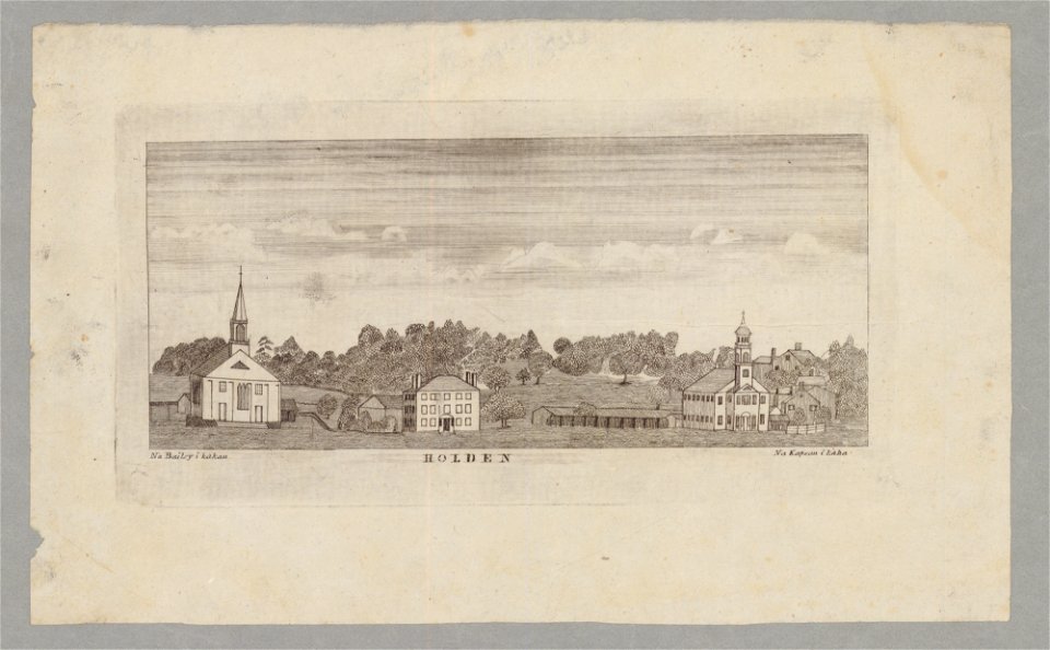 View of Holden, Massachusetts, ca. 1838. Drawn by Edward Bailey, engraved by Kapeau (1)