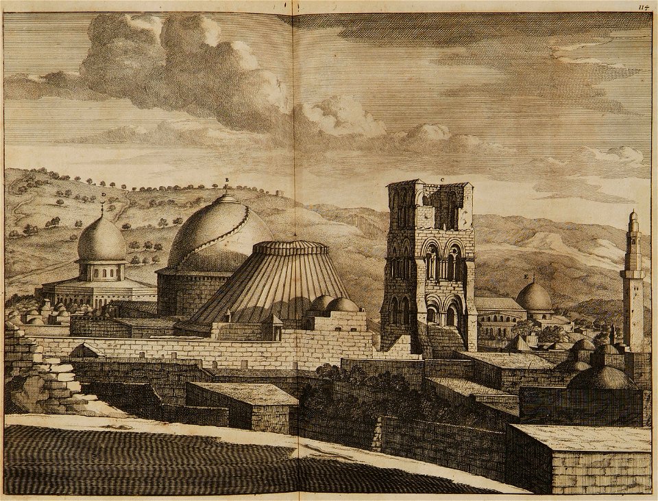 View of the church of the Holy Sepulchre in Jerusalem - Bruyn Cornelis De - 1714