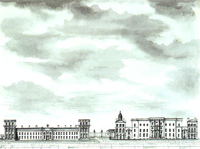 View of the Royal Hospital, Greenwich RMG PW2867. Free illustration for personal and commercial use.