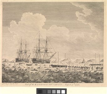 View of the Racehorse and Carcass August 7th 1773 RMG PW7944
