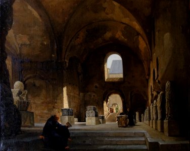 View of the frigidarium in 1845 MNMA Cluny 23846