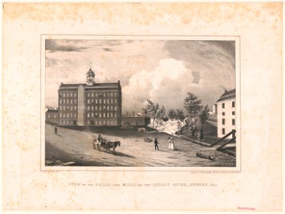 View of the falls and mills on the Spigot River, Methuen, Mass. LCCN2003672927