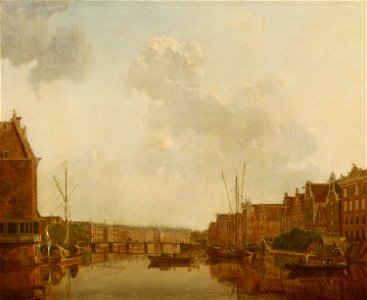 View of the River Amstel in Amsterdam by Gerrit Toorenburgh Mauritshuis 178. Free illustration for personal and commercial use.