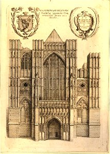 View of the west front of Westminster Abbey by Wenceslaus Hollar