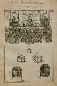 View of the Hotel de Ville, 1702, from his work on geometry