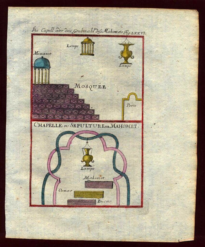 View of the tomb of the Prophet Muhammad, 1719