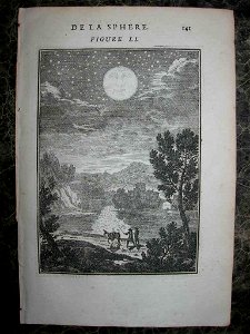 View of the man in the moon, 1683. Free illustration for personal and commercial use.