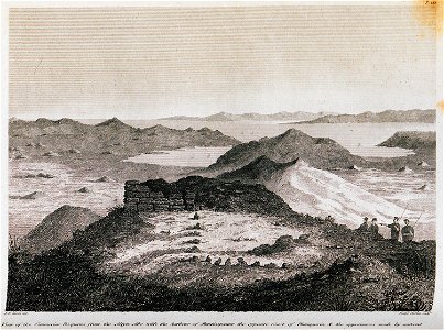 View of the Cimmerian Bosporus, from the Altyn Abo, with the harbour of Ponticapaeum, the opposite Coast of Phanagoria, - Clarke Edward Daniel - 1810