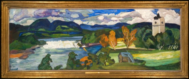 View of Ragunda, Jämtland (Helmer Osslund) - Nationalmuseum - 20202