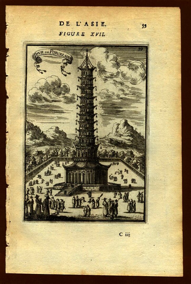 View of the porcelain tower of Nanking, 1683