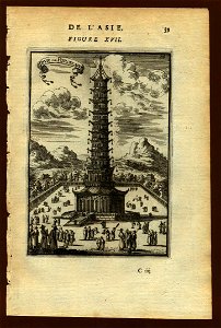 View of the porcelain tower of Nanking, 1683