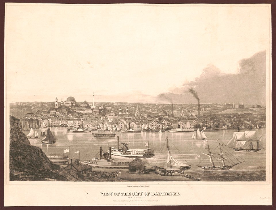 View of the city of Baltimore. From the telegraph LCCN2004667264