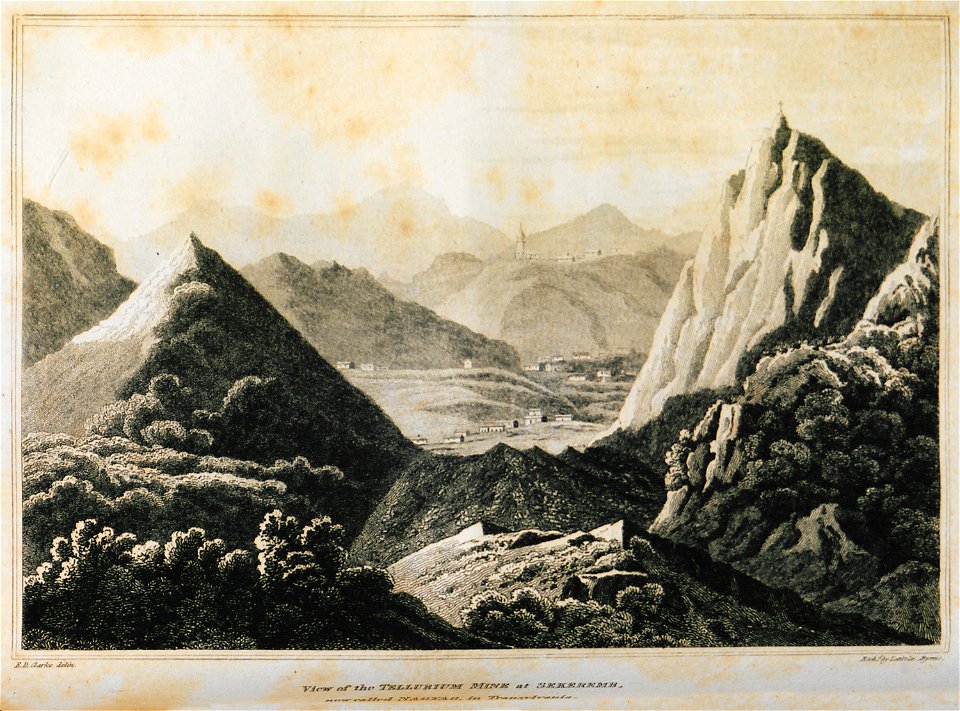 View of the Tellurium Mine at Sekeremb, now called Nagyag, in Transilvania - Clarke Edward Daniel - 1816