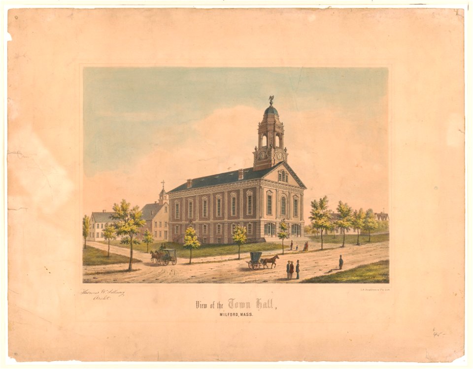 View of the Town Hall, Milford, Mass LCCN2003677955