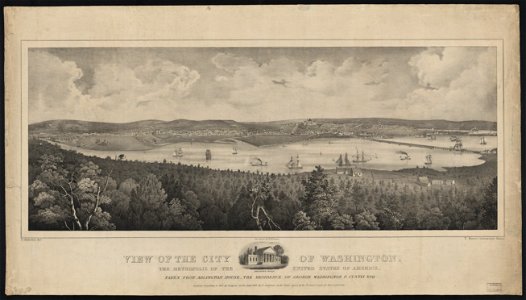 View of the city of Washington, the metropolis of the United States of America, taken from Arlington House, the residence of George Washington P. Custis Esq. - P. Anderson del. ; on stone by LCCN2003670215