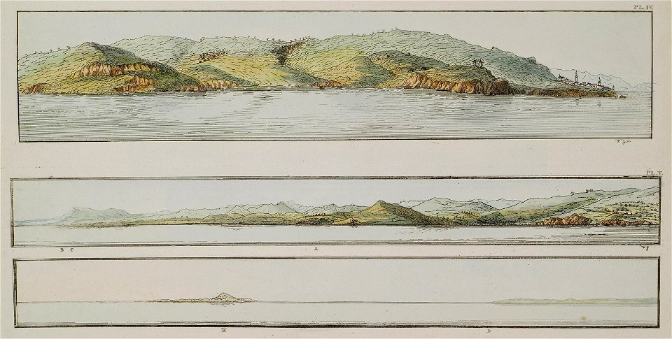 View of the village Babakale at Cape Baba, in the Troad 5 Landscape near the Cape Eski Stambul in the Troad The author - Gell William Sir - 1804