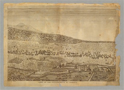 View of the countryback of Kailua, ca. 1836. Drawn by Miss Thurston, engraved by Kepohoni