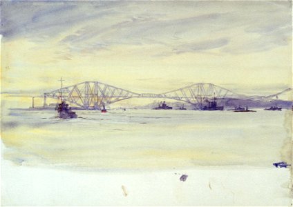 View of the Forth Bridge and naval shipping RMG PV4800