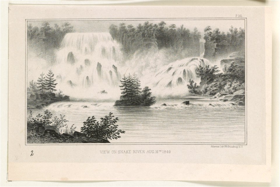 View on Snake River Aug. 16th 1849 - A. Fay 1851. LCCN2013646716