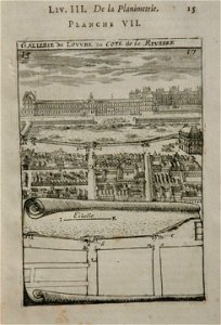 View of the Galerie of the Louvre, 1702, from his work on geometry