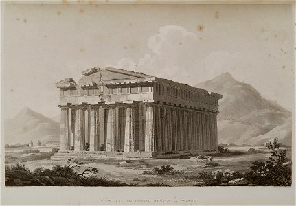 View of the Hypaethral Temple at Paestum - Wilkins William - 1807