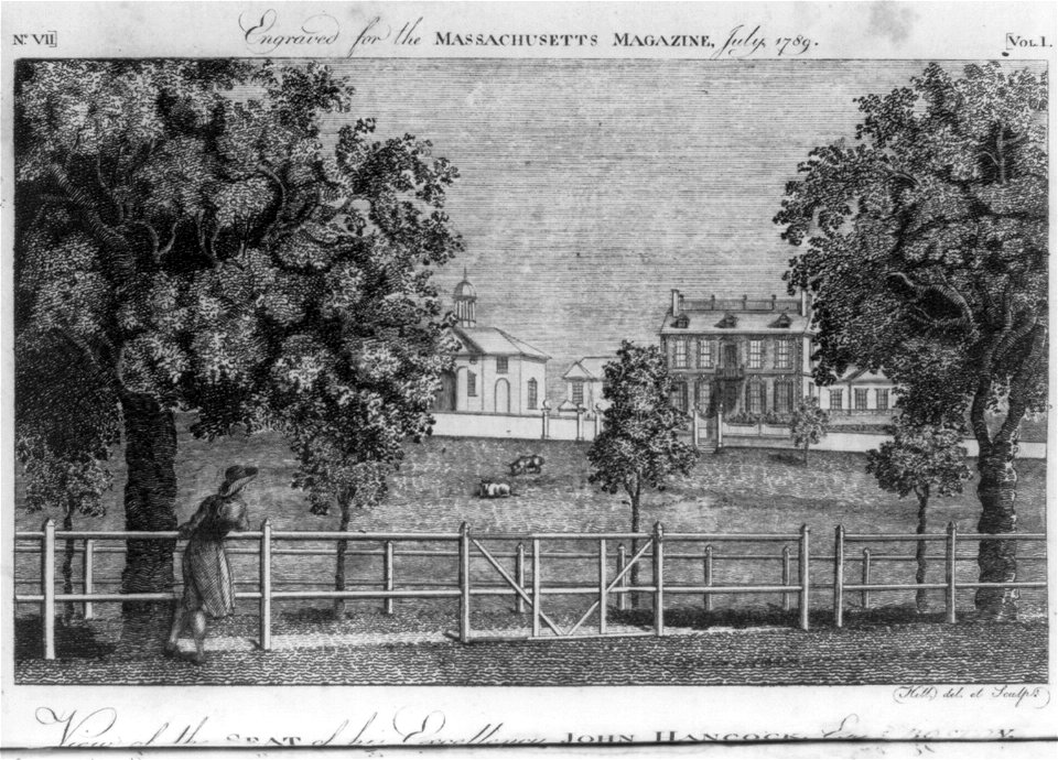 View of the seat of his excellency John Hancock Esqr., Boston - Hill, del. et sculp. LCCN2004670237
