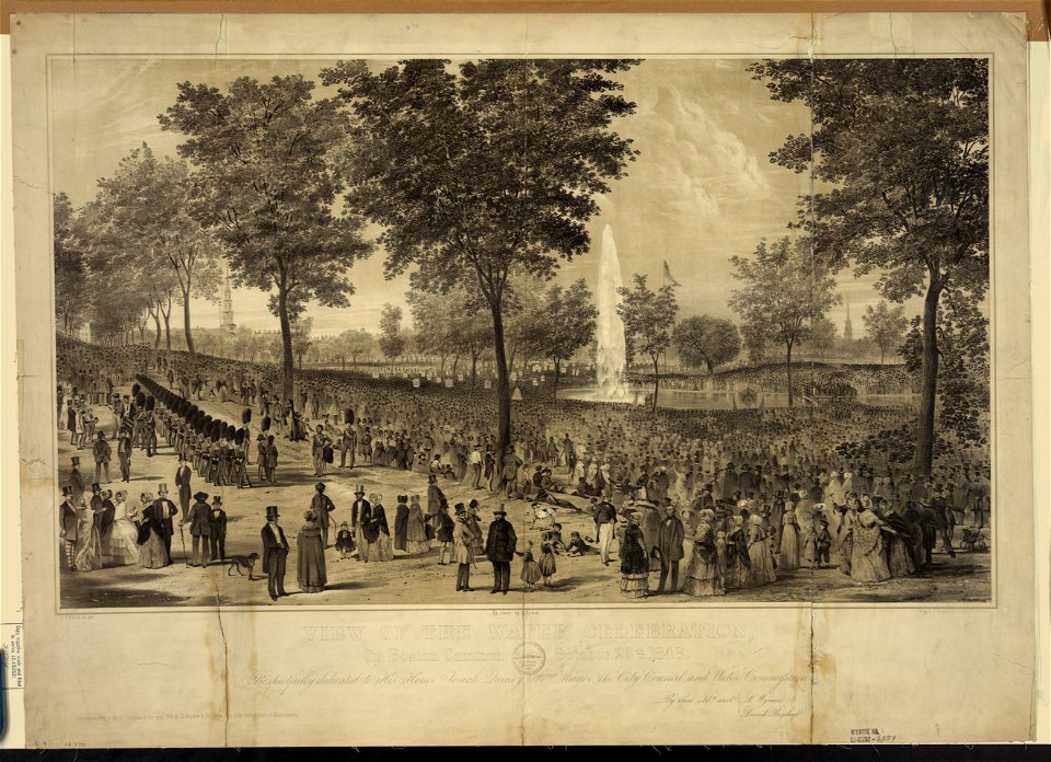 View of the water celebration, on Boston Common October 25th 1848 LCCN2004669108