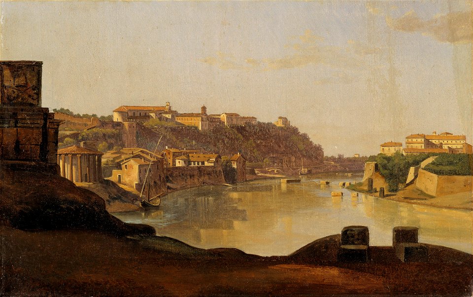 View over the Tiber to the Aventine, Rome (Gustaf Söderberg) - Nationalmuseum - 23820